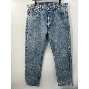 Vintage Levi's 501 Cotton Acid Wash Straight Leg Jeans 40x34